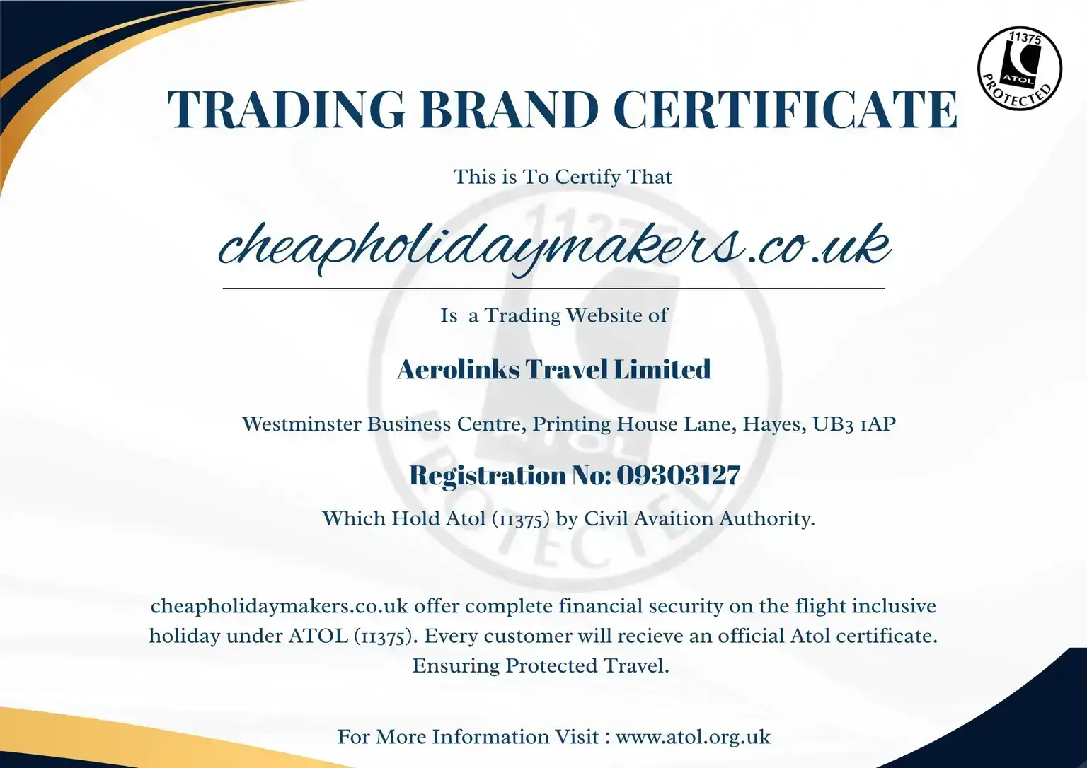 ATOL Certified Travel Agency
